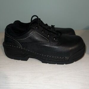 Hytest Opanka Black Leather Steel Toe Safety‎ Shoes Womens Size 9.5 M